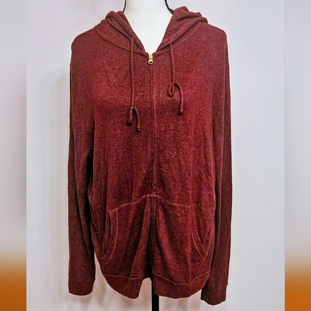 Old Navy Brick Red Full Zip Hoodie